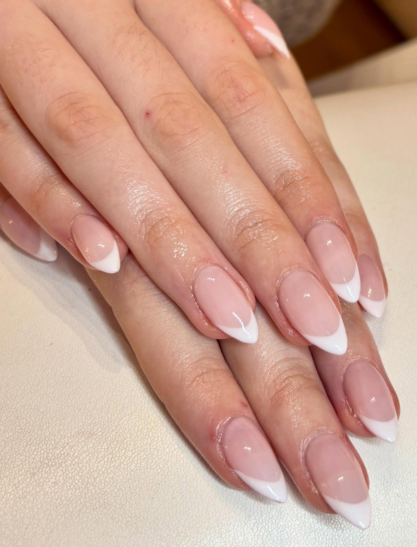 Starting the year with soft glam and big dreams 🤍✨ January is all about fresh beginnings ✨ - French tip gel x extensions 💅🏻