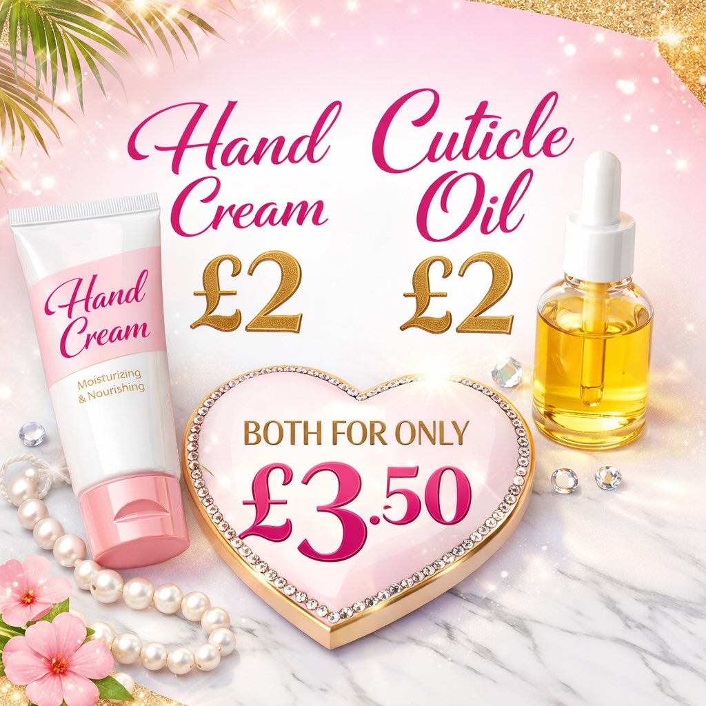 ✨ Treat your hands & nails ✨

Cuticle oils and hand creams are now available to buy in the salon 💅🏻💖
Perfect for keeping your nails healthy, hydrated and looking fresh between appointments!

Grab o